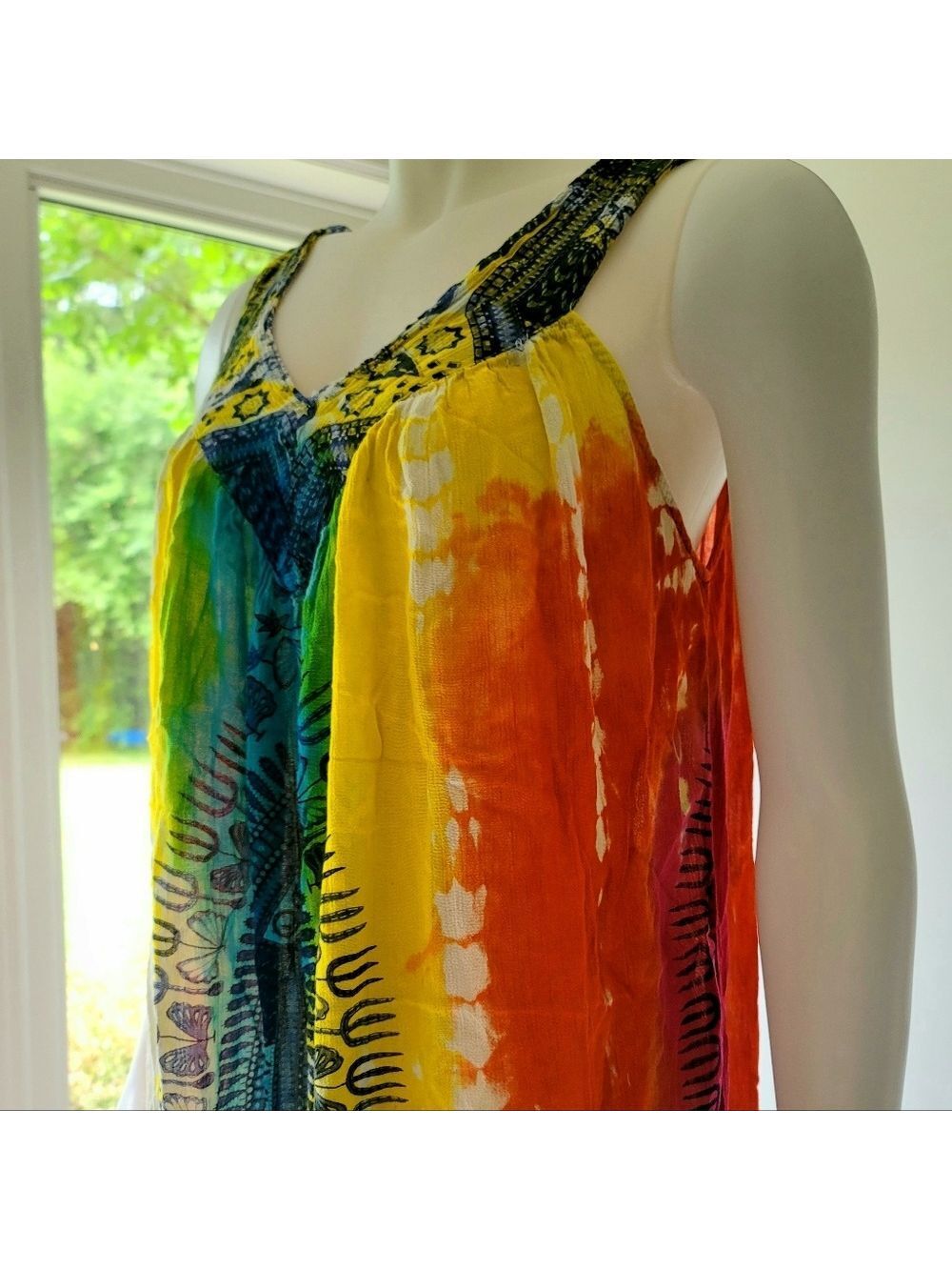 In Gear Resort Tie-Dye Multicolor Boho Sleeveless Dress